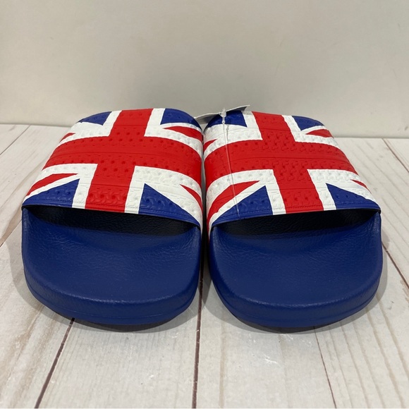 NWT Adidas Adilette Great Britain Slide Sandal Mens size 10 G55377 Blue White. - Picture 10 of 15